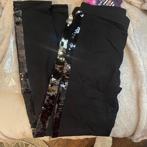 Disney Black Leggings with Sequin Detail